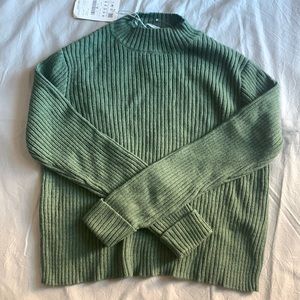 Pull & Bear green mock neck sweater